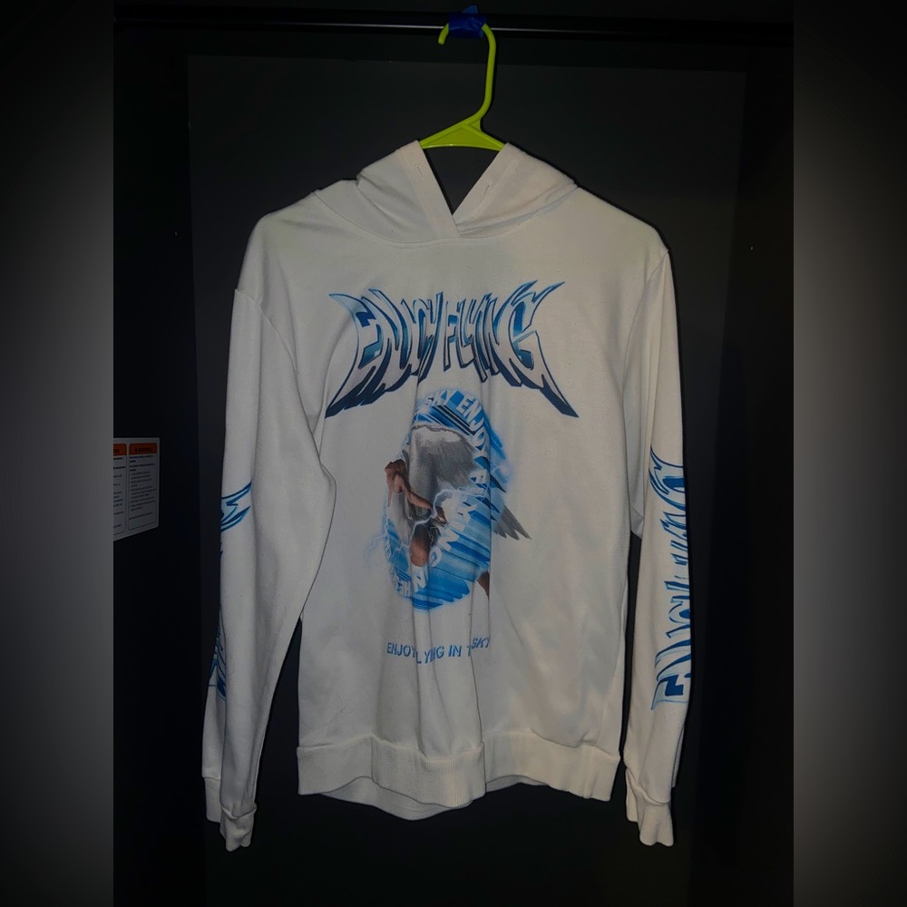 Angel Enjoy Flying White MEDIUM Hoodie